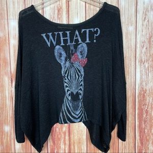 Penelope Project Zebra Open Back Sweater (M)